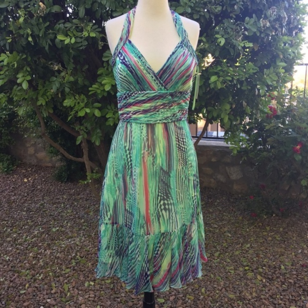 SOLD!! Morrell Maxie Multicolored Strapless Dress - Picture 5 of 7